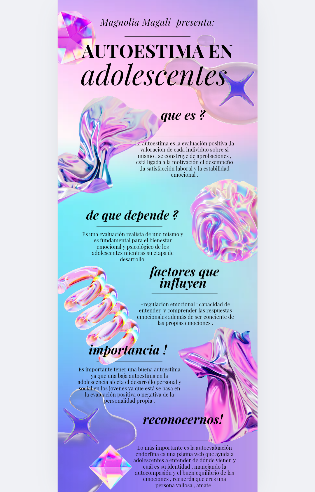 infografía de la autoestima 